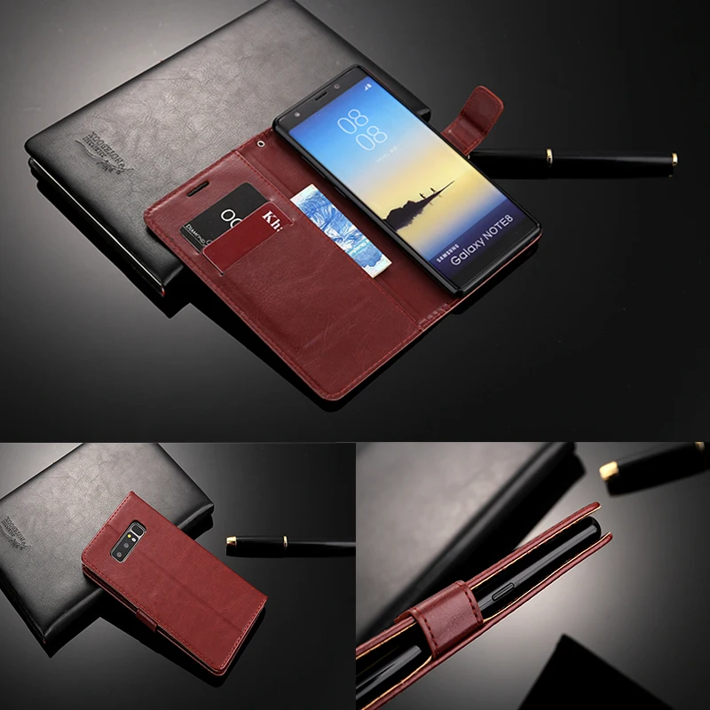 

Wallet Case For Samsung Galaxy Note 8 Note 9 Case Luxury Leather Flip Book Cover For Samsung Note 8 9 Phone Cases Card Holder