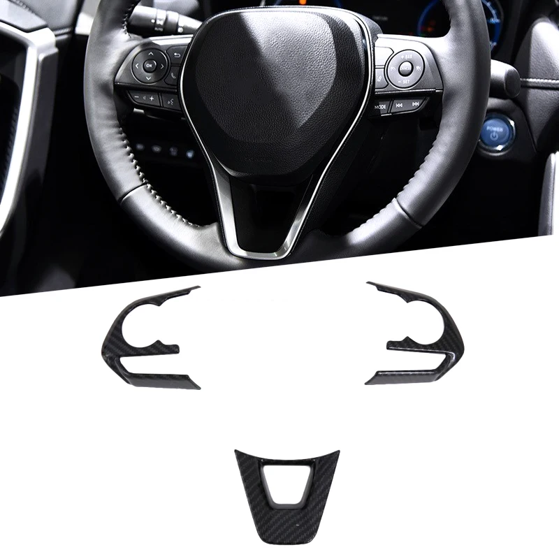 Для Toyota Rav4 Rav 4 2019 2020 углеродное волокно Автомобильный руль защитный чехол