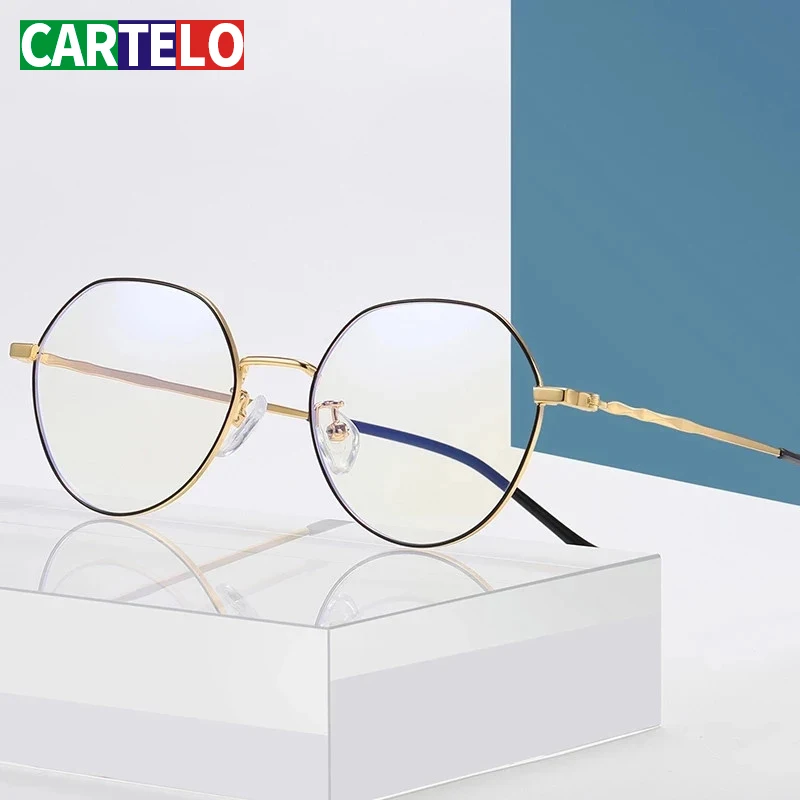 

CARTELO Phone Glasses Radiation Light Men's Flat Mirror Computer Glasses Anti Blue Ray Glasses Clear Black Glasses Mobile