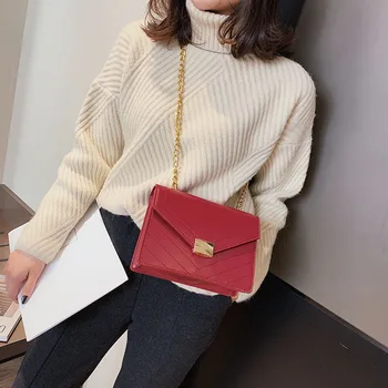 

Solid Color Chain Beautiful Handbags Fashion Shoulder Bag Charm and Elegance Shoulder Bag Simple Urban Van Leisure Bags