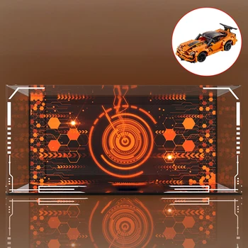 

Hot Building Block Acrylic Dustproof Display Box Show Box For Technic Chevrolet Corvette ZR1 42093(Display Box Only) - 2 Lights