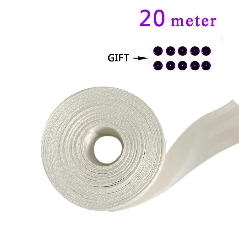 White Car Seat Belt Webbing 3-30Meters Universal Car Personalized Modification Seat Belt Webbing Car Accessories - Название цвета: 20Meter