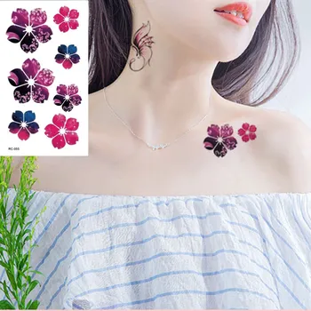 

Hot 3D Butterfly Body Art Waterproof Temporary Tattoos Sticker Paper Women Simple 3d CAT Design Small Tattoos Wholesale