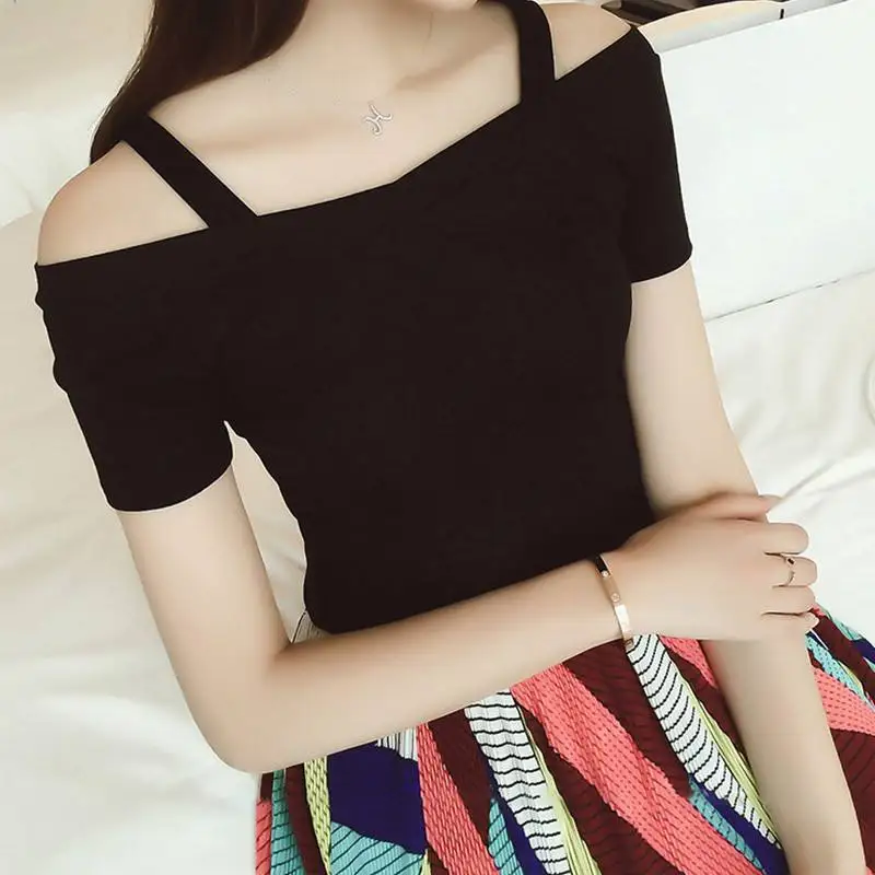 red Tops T Shirt Women Short Sleeve Tshirt fuchsia