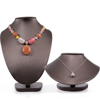 

Brushed PU leather necklace model neck display stand jewelry pendant jewelry stand window neck mold jewelry props