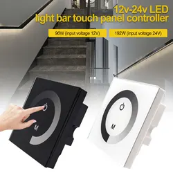Dc 12v-24v Touch Panel Led Lights Dimmer Smart Controller white/black Wall Mounted Switch Lights Controller Hardware
