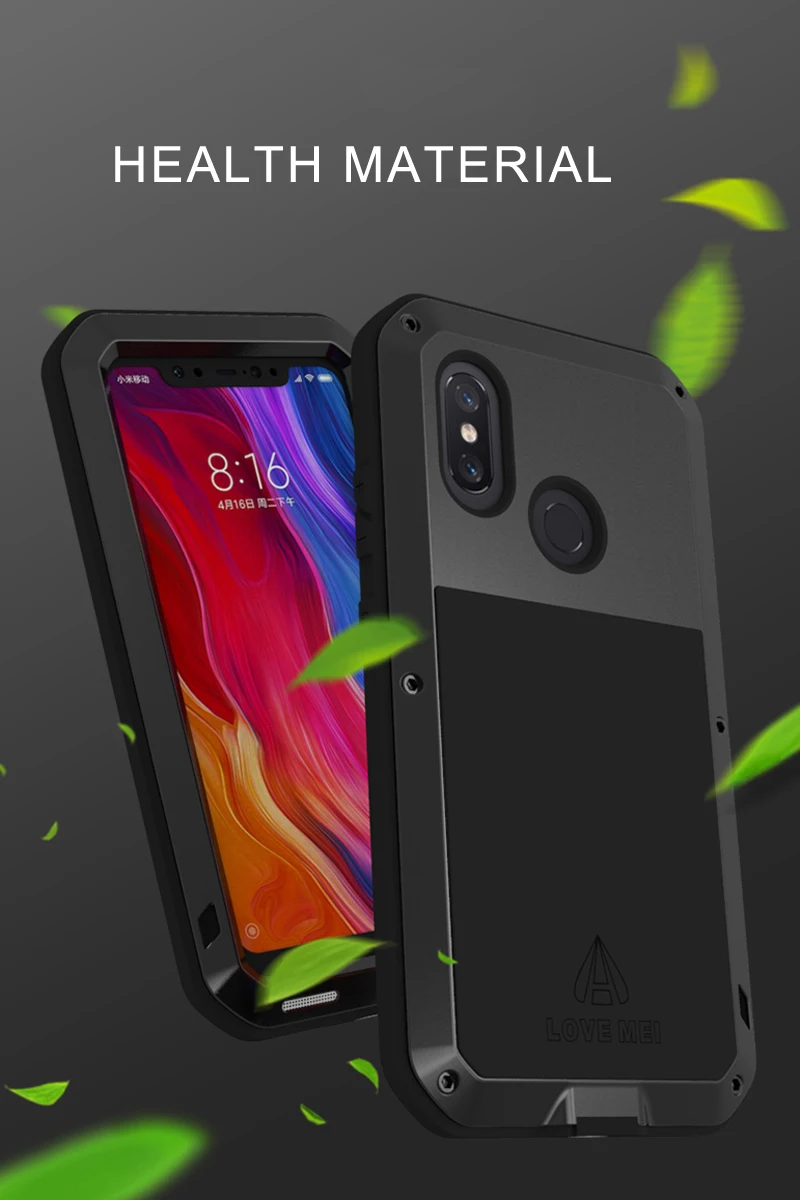 Алюминиевая металлическая броня для Xiaomi mi 8 чехол противоударный Прочный Полный корпус крышка Xiaomi mi 8 чехол Крышка mi 8 с Gorrila стеклянные крышки