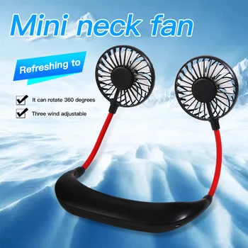 

New Lazy Sports Hanging Neck Fan Air Cooler Fan Outdoor Convenient USB Charging Creative Student Mini Electric Air Cooling Fan