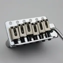 Wilkinson Chrome Silver 6-Screw Electric Guitar Tremolo System Bridge