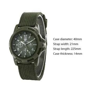 

High Quality Frabic band Military watch Gemius Army watch Quartz Movement Men sports watch Casual wristwatches