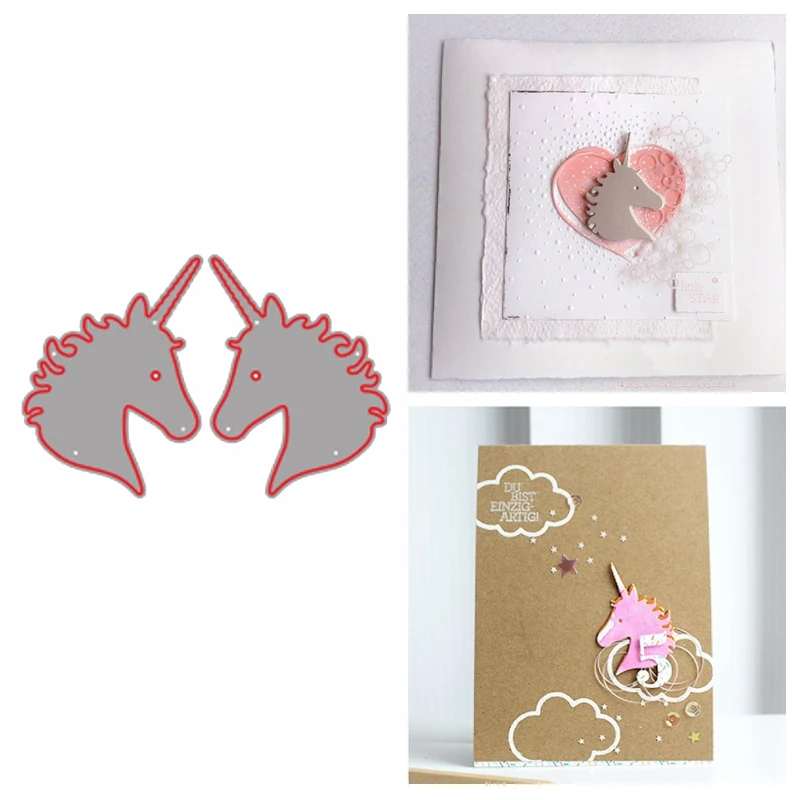 

Unicorn Shape Metal Cutting Dies Stencil For DIY Scrapbooking Album Decoration Crafts Paper Cards Making Embossing Dies 2019