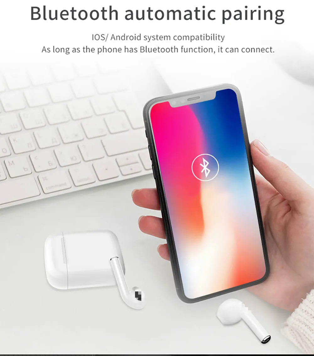 Цветные I9s TWS Близнецы наушники мини беспроводные Bluetooth наушники гарнитуры Стерео Наушники Беспроводные для IPhone samsung huawei