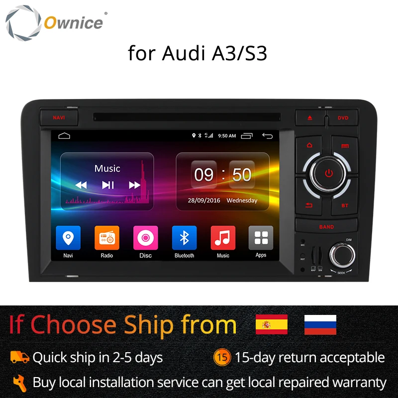 Ownice C500 4G SIM LTE Android 6.0 2 Din 7&quot Car DVD Player For Audi A3 S3 2002 2011 Radio GPS Navi BT 2GB RAM 16GB ROM Quad Core|car dvd player|2