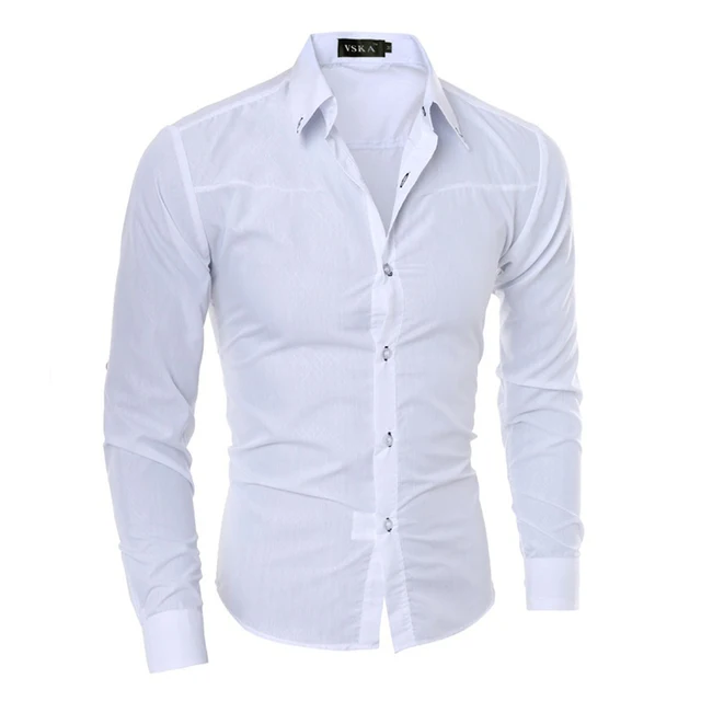 Mens Shirts  Mens Dress Shirts for Men  Office Business Casual japanese fashion  button shirt white