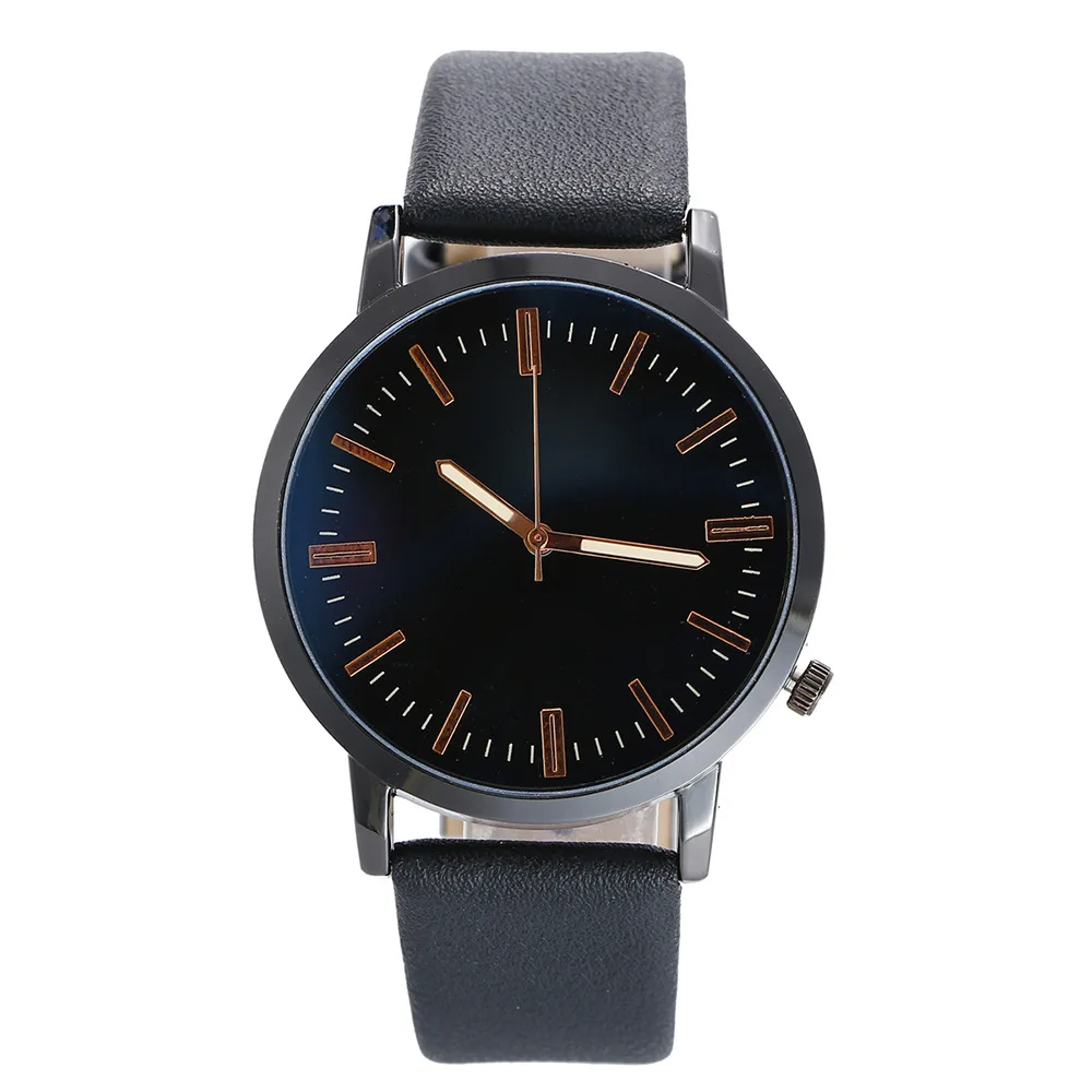 

Casual Measuring Men Simple Versatile Measuring Quartz Watch Fashion Leather Strap Gift Students Watch
