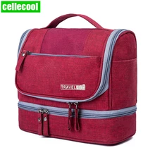 Водонепроницаемый двухслойный туалет для путешествий комплект для мужчин и женщин портативный косметический мешок косметичка Органайзер