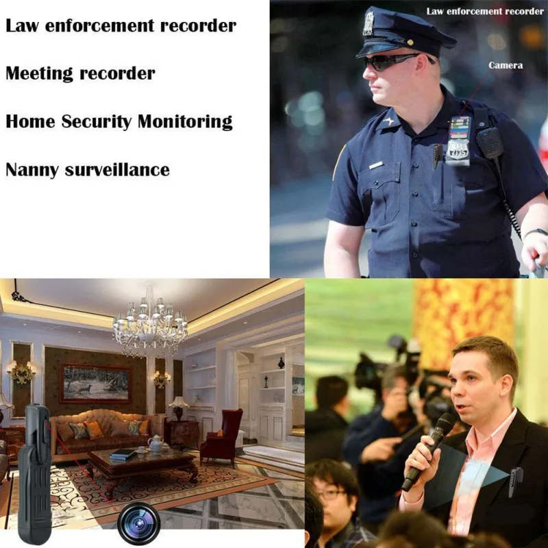 Mini Camera with microphone Full HD 1080P Meeting Recording Wearable Digital Camera (4)