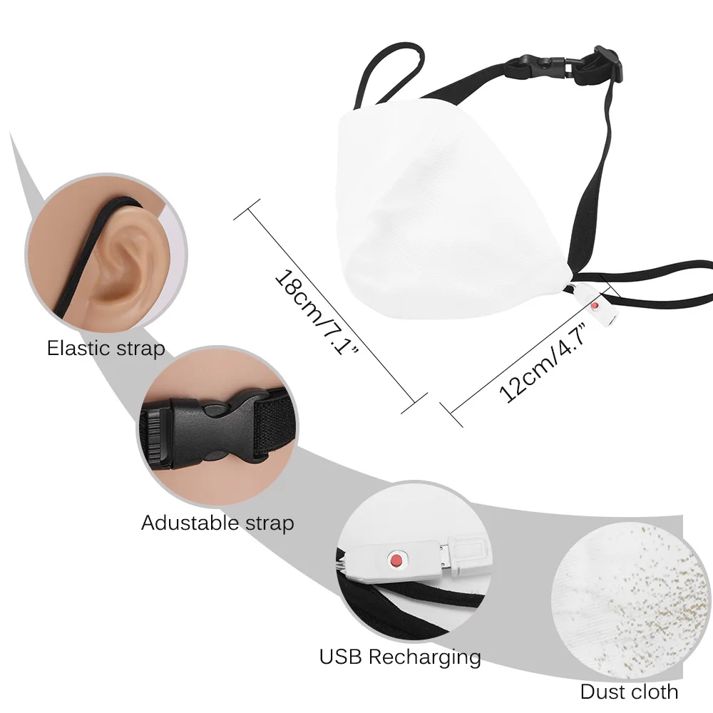 Houkiper LED Flashing Mask 7 Colors Luminous Light For Men Women Rave Mask Music Party Festival Bar Light Up Cool And Awesome