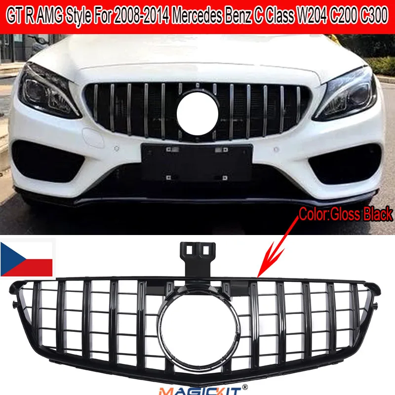 Решетка MagicKit для Mercedes Benz W204 C Class 08-14 AMG американская решетка стиль GT | Автомобили и