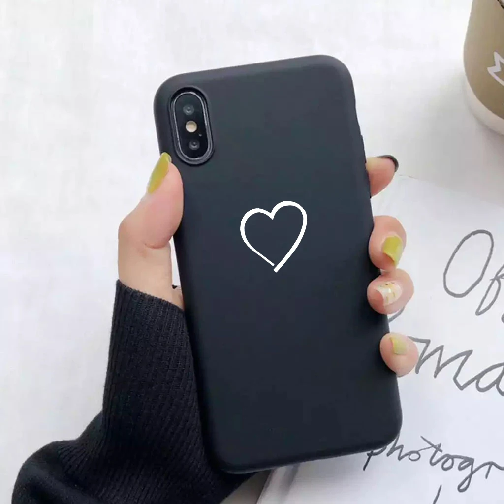

Heart Love Liquid silicone case for iphone x xr xs max 8plus 7plus 8 plus 7 Soft-Touch cute cartoon waterproof Protective Cover
