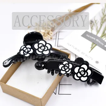 

2020 New Korea Style Imitation Pearl Simple Flowers Elegant Round Banana Clip for Women Fashion Hair Accessories