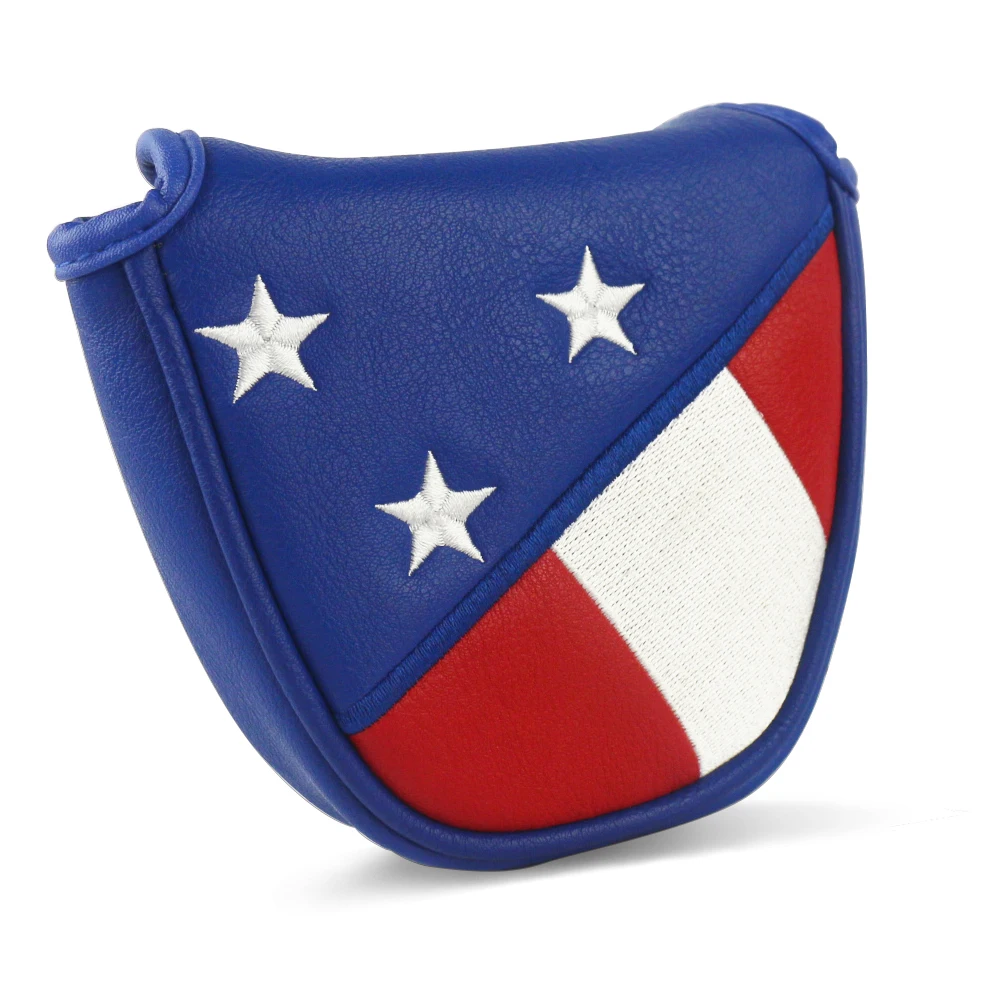 USA flag PINMEI колотушка для гольфа клюшки крышка головы США Орел узор из искусственной кожи гольф клуб головы Чехлы вышитые Чехлы для клюшек для гольфа магнитная застежка - Цвет: USA flag