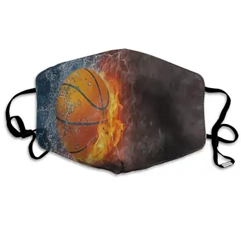 

Basketball On Fire Amazing Dust Mouth Mask Reusable Anti-Dust Face Mask Adjustable Earloop Skin Protection