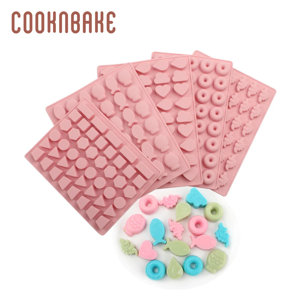 COOKNBAKE bear gummy mold silicone mold for candy chocolate heart sugar form cake decoration tool mini donut with dropper