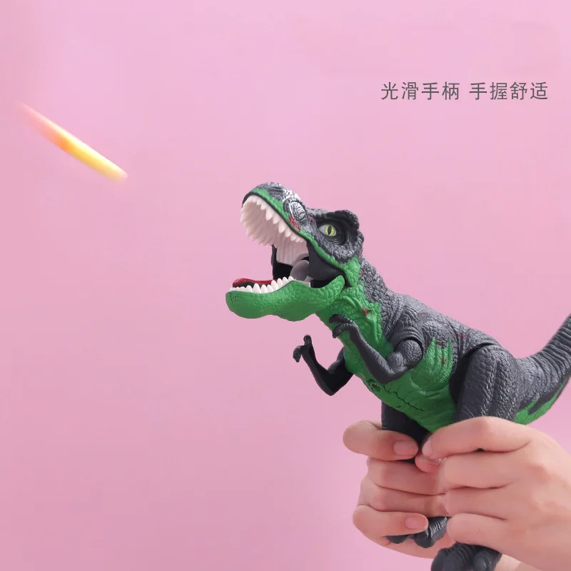 

Children Play Dinosaur Soft Bullet Gun Model Model Light Sound Boy Manual Remote Shooting Educational Toy Gun