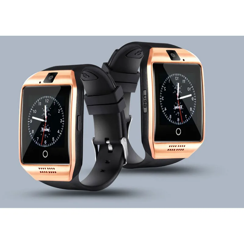 Многофункциональный Bluetooth Смарт-часы с сенсорным экраном с музыкальным плеером, часы для сотового телефона, удаленная камера, напоминание о сообщениях Q18