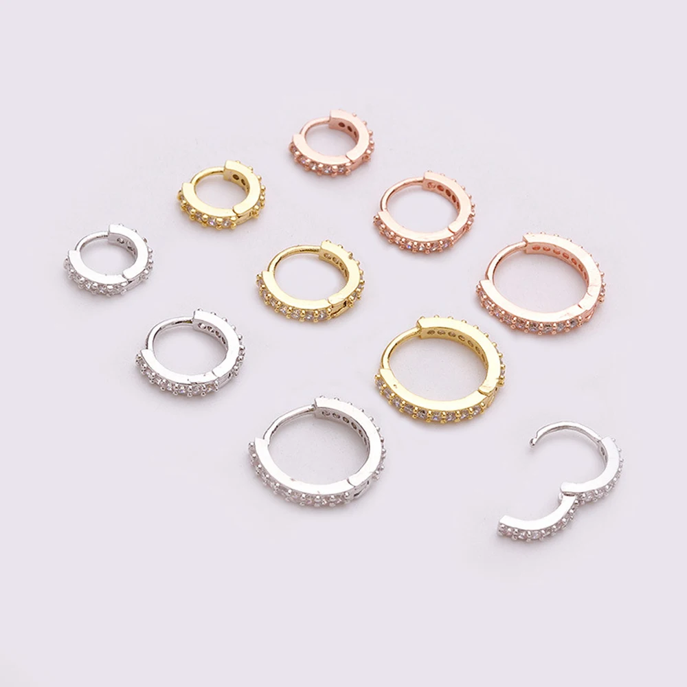 1 шт. модный спиральный для хряща Tragus CZ Пирсинг уха Huggie Обруч Серьги Серебро Золото Розовое Золото панк ладья ювелирные изделия для тела