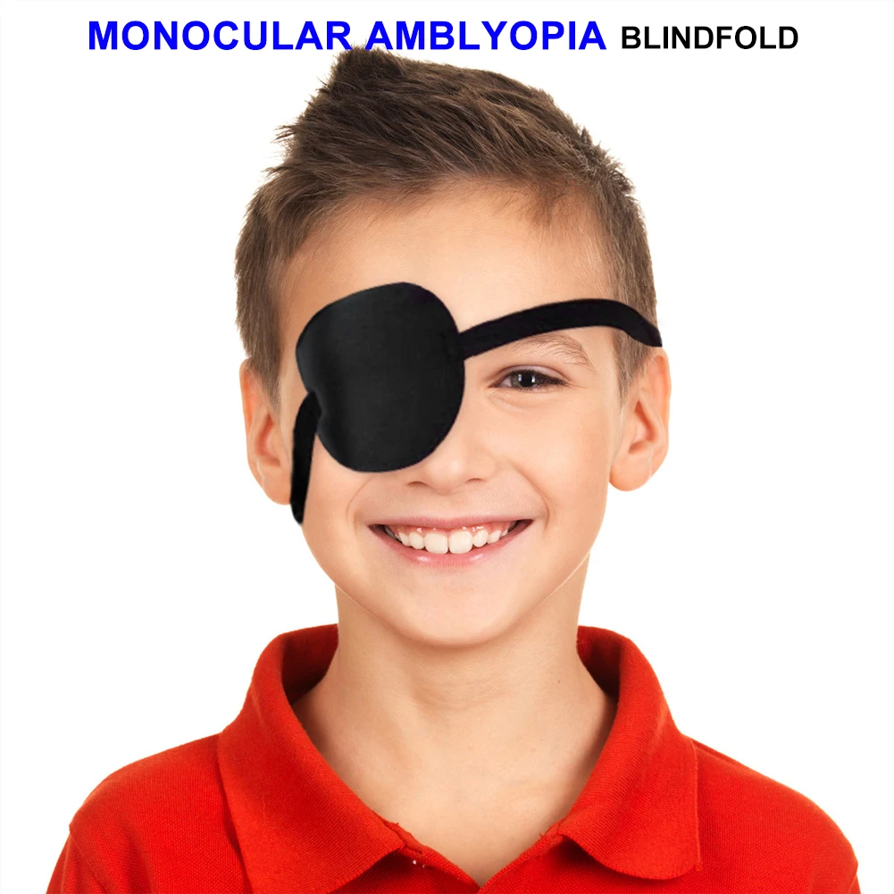 Eye Mask Eye Patch Amblyopia Eye Mask Adult Kids Strabismus Eye Training Single Patch Cover Adjustable Eyeshade Filled Strabismus Eyes Training