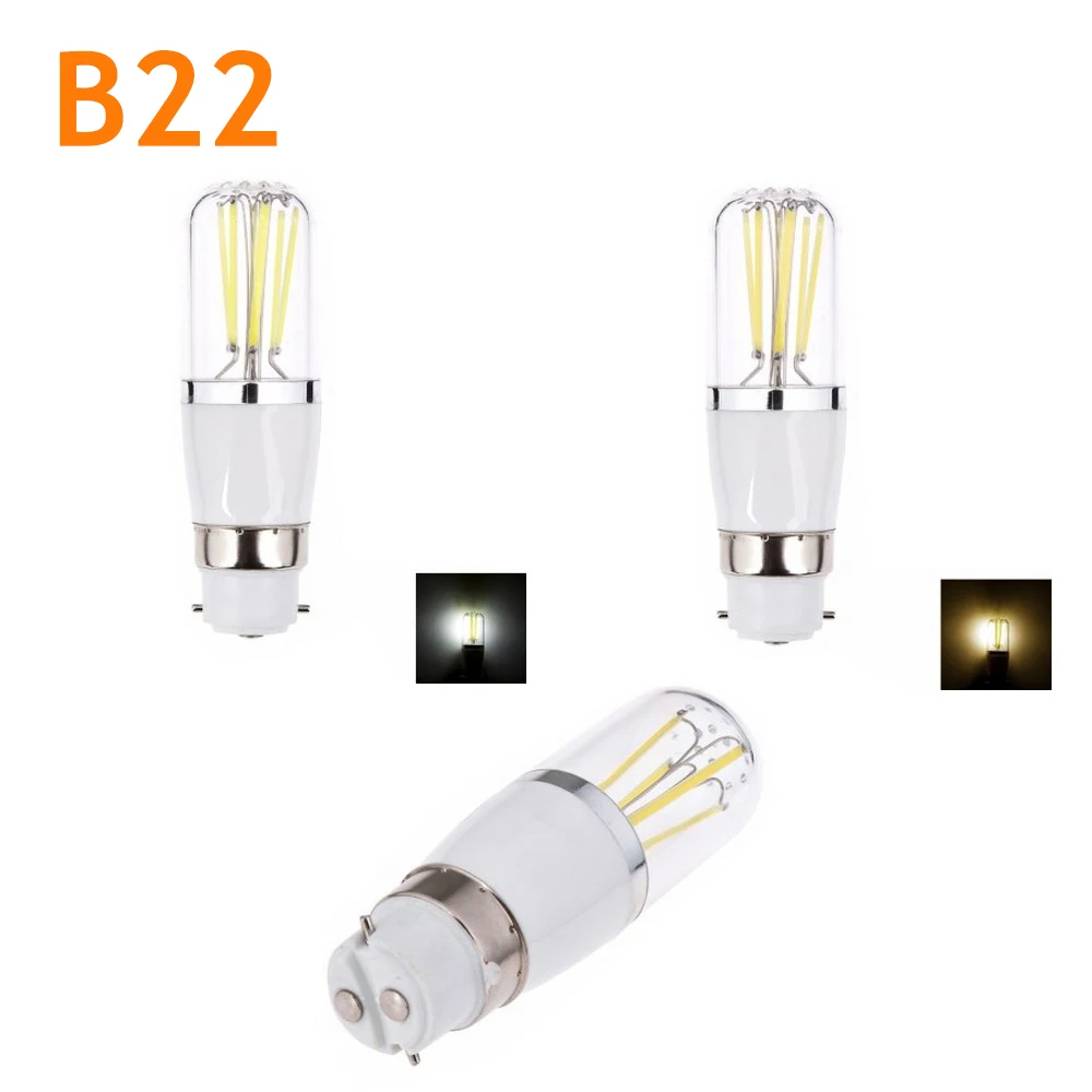 E14 E27 3W 4W 6W Светодиодный светильник накаливания диммируемая B22 байонетная Замена