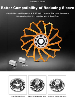 Керамический задний переключатель передач для горного и дорожного велосипеда, направляющая 11T/13T, велосипедный подшипник для колесного вин...