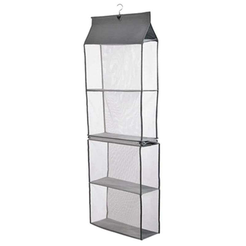 

Detachable 6 Compartment Organizer Pouch Hanging Handbag Organizer Clear Purse Bag Collection Storage Bag Holder Wardrobe Closet