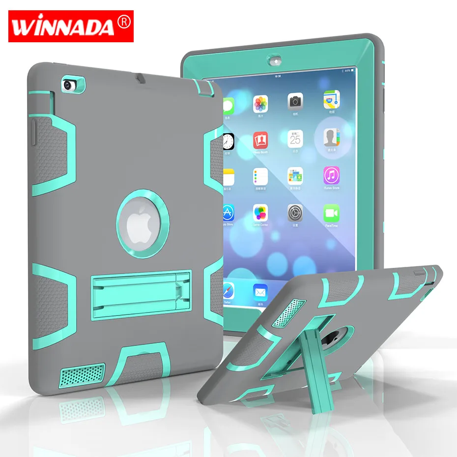 

For ipad 2 case Non-toxic Kids Safe Heavy Duty Silicone Cover Protective Shockproof Stand tablet cover For ipad 2 3 4 9.7 inch