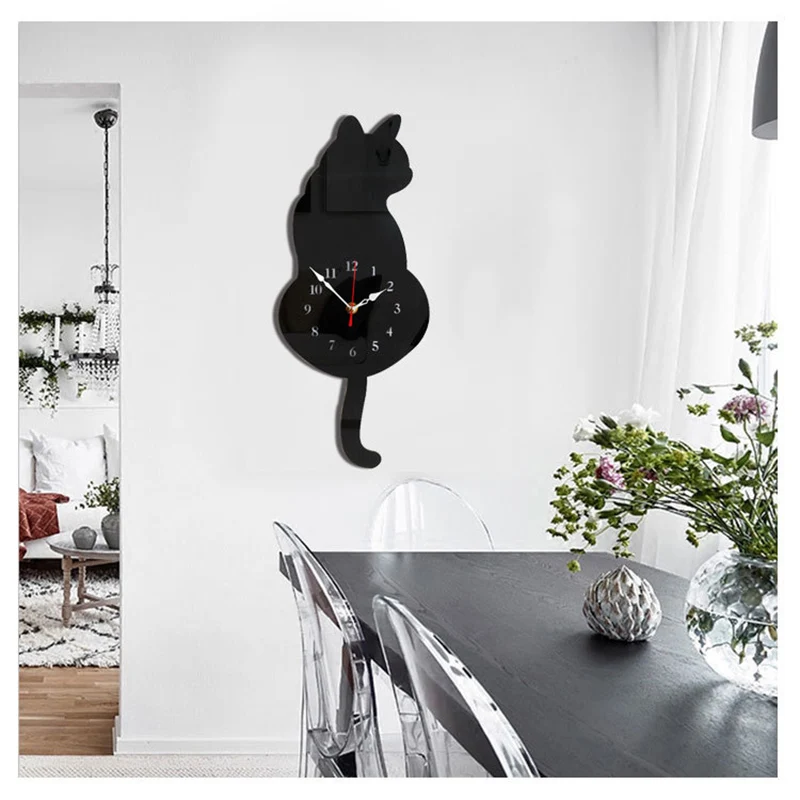 Wall Clocks Quiet Scan Movement Clock Watch Acrylic Mirror Stickers Home Decoration Horloge Quartz clocks Living Room Decoration