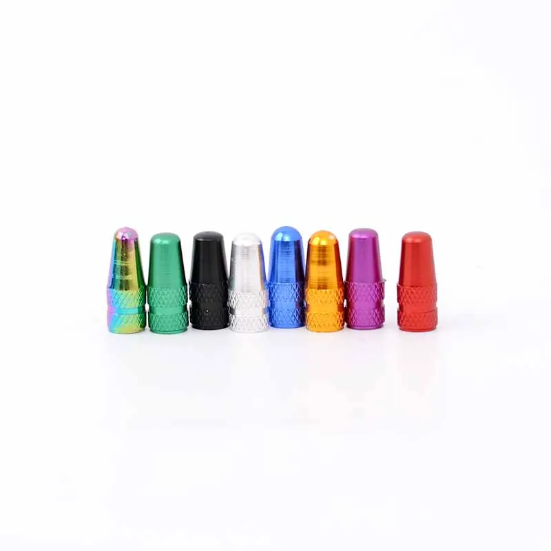 4Pcs Suit 7 Colors Presta Valve Cap Road MTB Bike Aluminium Alloy Valve For Bicycles Caps Tire Bicycle Tubeless Cap Dust Cover