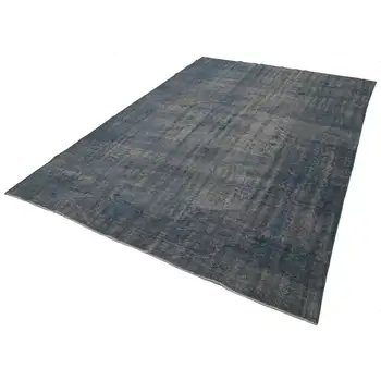 

228x328 Cm Grey Handmade Overdyed Rug-7x11 Ft