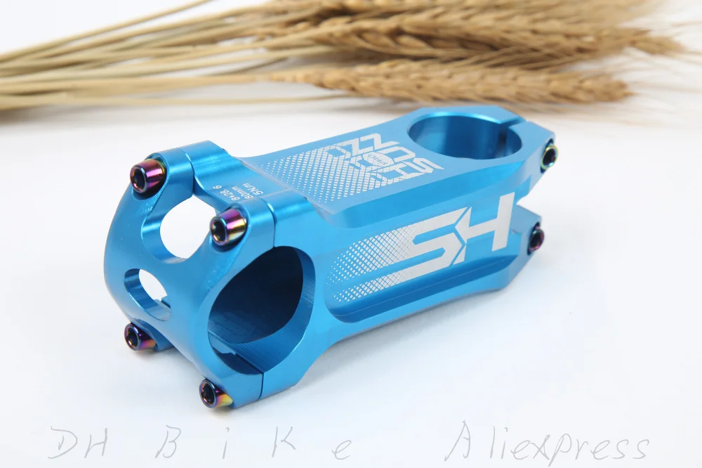 Высокое качество PROHONSUN алюминиевый сплав 6061 T6 CNC PVD MTB велосипедный стержень 0 градусов 80 мм Красочные DIY дорожный вынос руля для горного велосипеда - Цвет: Синий