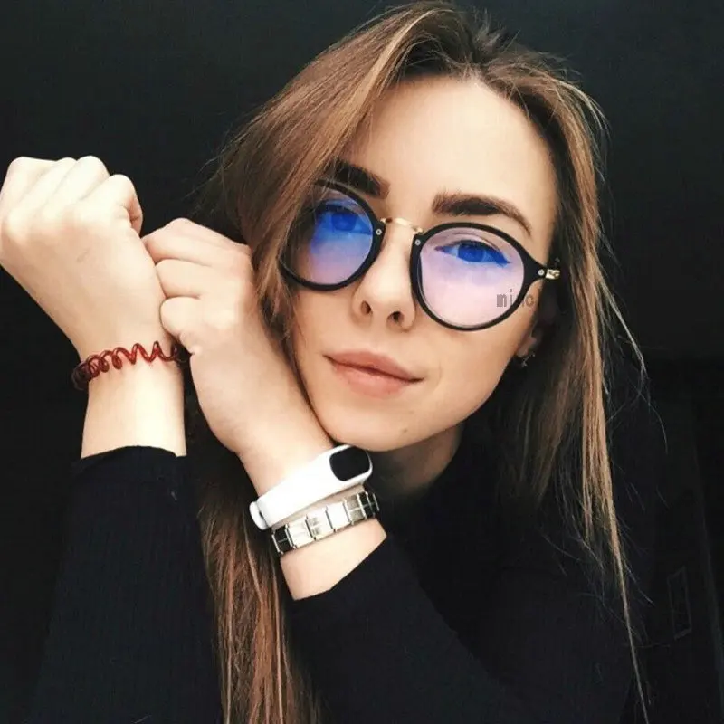 

Small frame round Myopia Sunglasses Photochromic Finished Women Myopia Eyeglasses Frame with color lens Sun glasses Myopia FML