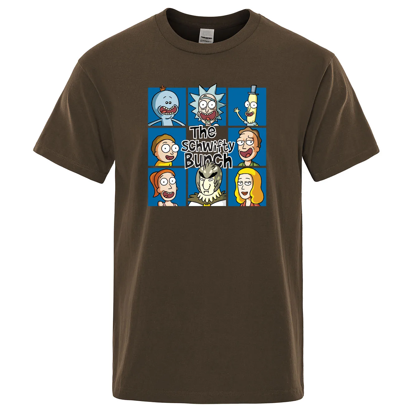 Футболки Рик и Морти, топы с принтом The Schwifty, Мужская хлопковая футболка, летняя забавная футболка в стиле аниме, мужские футболки с коротким рукавом и круглым вырезом