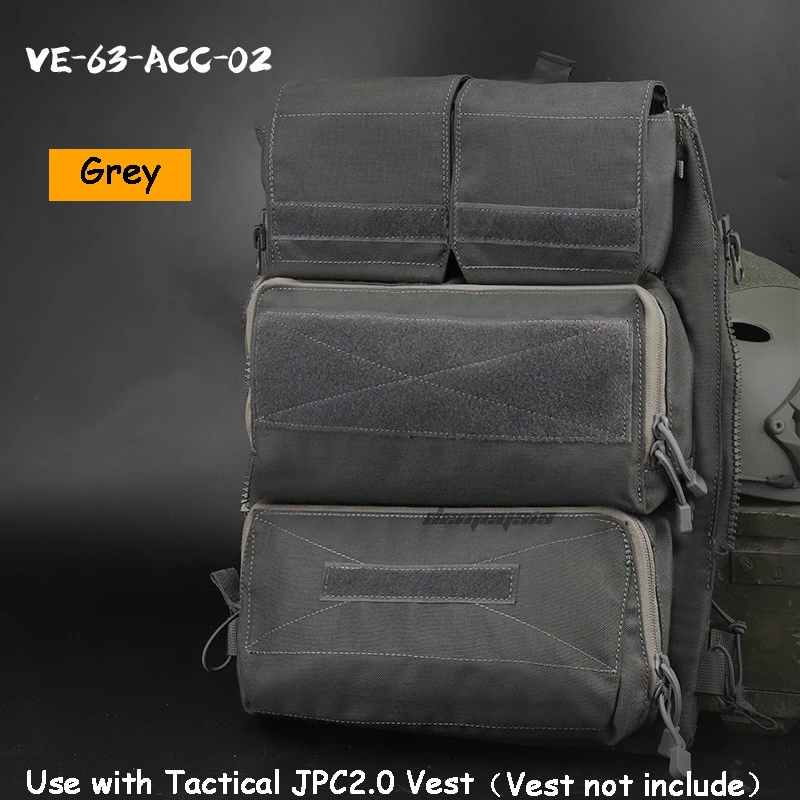 Molle военный жилет сумка JPC тактический жилет на молнии сумка рюкзак Охота страйкбол Стрельба Жилет пластина несущая сумка аксессуар - Цвет: grey