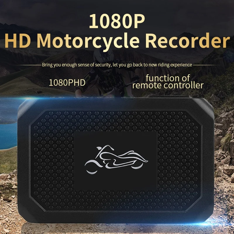 Мотоциклетный видеорегистратор с видом на мотоцикл, мотоциклетная камера HD 1080P+ 720 P, передняя панель+ камера заднего вида, видеорегистратор для вождения M1, черный