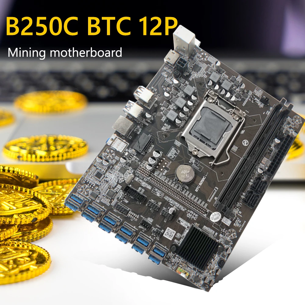 Placa Madre Minera B250c Btc Con El Cable Sata 12xpcie A Usb Placa Madre Minera B250c Btc Con El Cable Sata 12xpcie A Usb