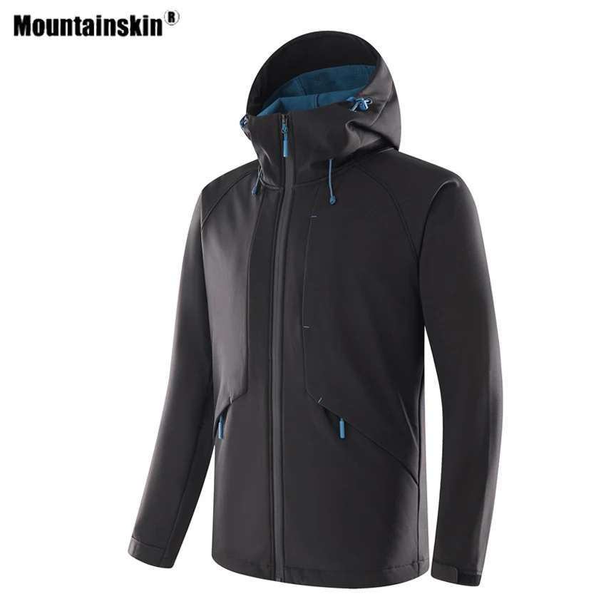 Skup Mountainskin mężczyźni kobiety Softshell piesze wycieczki grube kurtki Outdoor Sports wiatroszczelna wspinaczka wiatrówka Trekking Camping płaszcze VA618