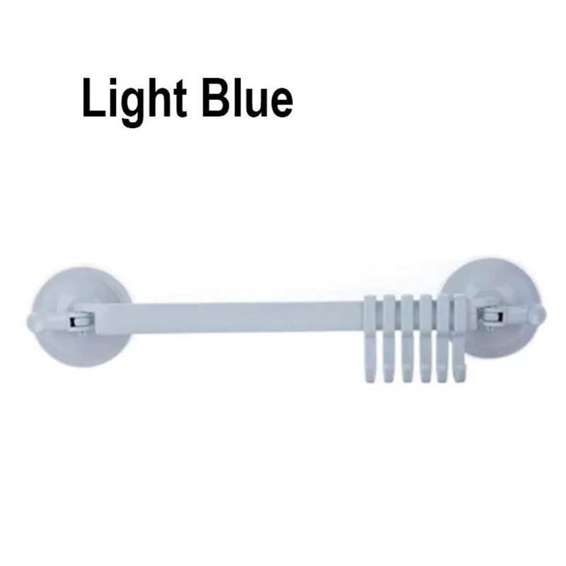 Light Blue Кухонная вешалка для хранения, вакуумный крючок для приготовления пищи, органайзер для одежды, стеллаж для ванной, пластиковые на присосках - Цвет: Light Blue