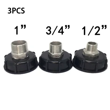 

3Pcs a set S60x6 IBC Water Tank Adapter 60mm thick thread inlet Tank Connector