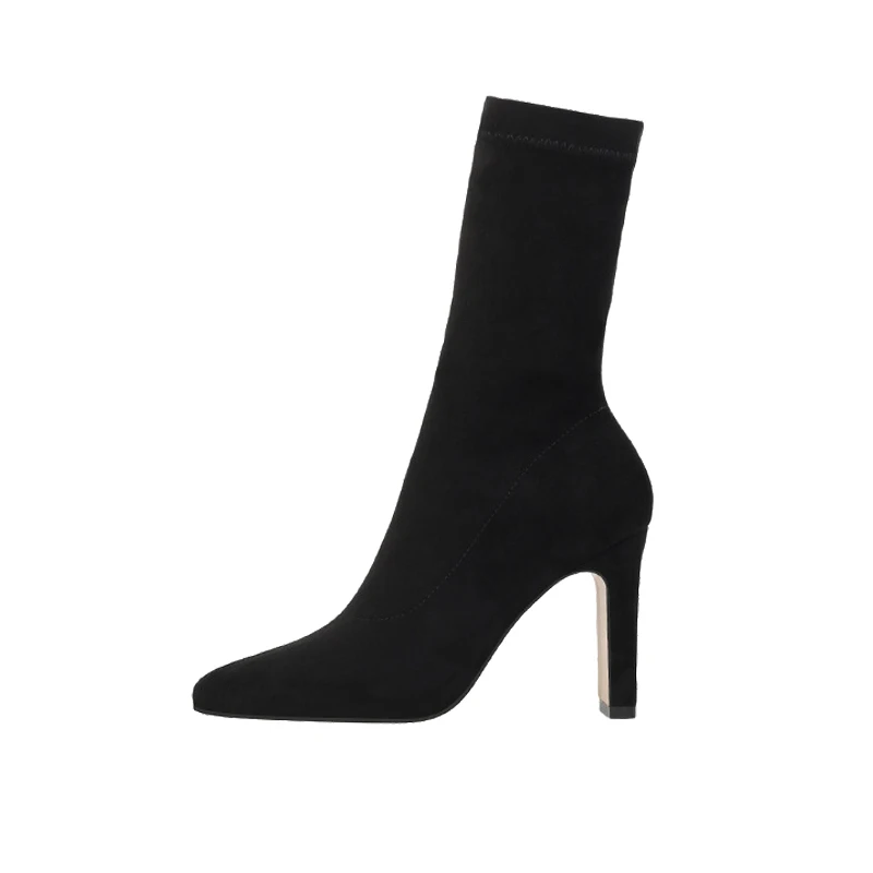 Plus Size High Heel Boots Sock Women 