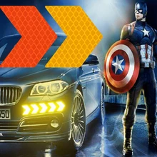 10 шт. светоотражающая лента со стрелками для электровелосипеда, гибкий отражающий стикер, креативные предупреждающие надписи, украшение для автомобиля, Сделано с 3M